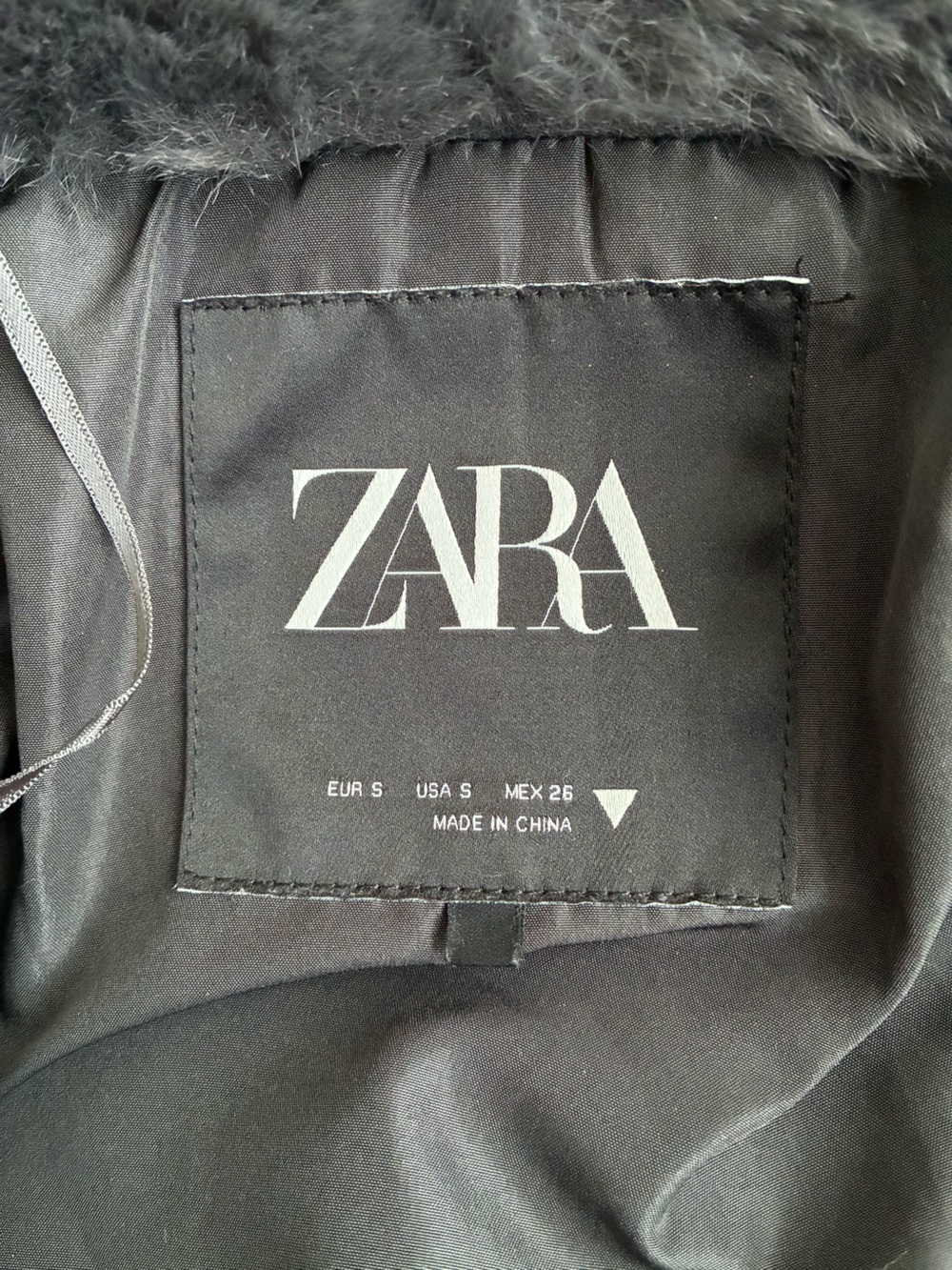 ZARA Faux Fur Coat Women’s Small Gray Oversized Fit - Picture 8 of 15